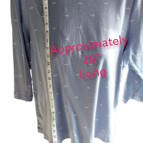 C J Banks 3/4 Sleeve Top with Dragonflies Women's Size 14W - Picture 4 of 6